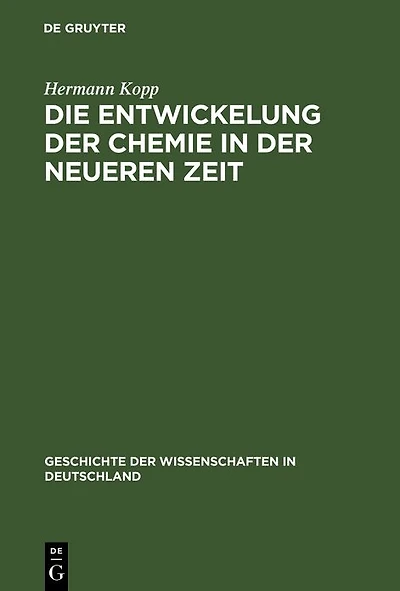 Die Entwickelung der Chemie neueren Zeit