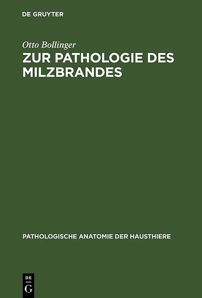 Zur Pathologie des Milzbrandes: Eine Gratulationsschrift zum 400jährigen Jubiläum der Universität München