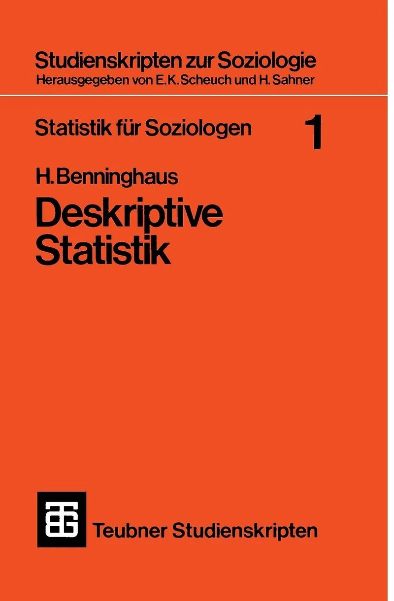 Statistik für Soziologen 1: Deskriptive Statistik