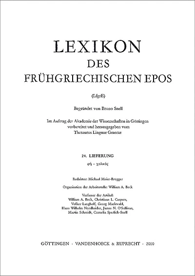 Lexikon des fruhgriechischen Epos Lfg. 24: phh - chalkokorusths