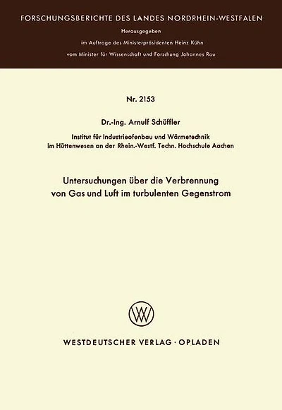 Untersuchungen über die Verbrennung von Gas und Luft im turbulenten Gegenstrom