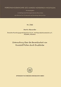 Untersuchung über die Benetzbarkeit von Kunststoff-Folien durch Druckfarbe