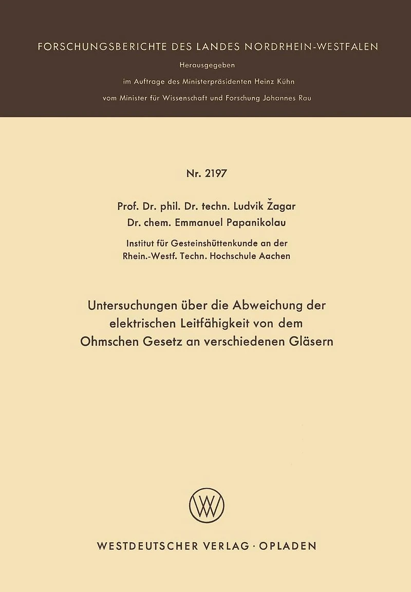 Untersuchungen über die Abweichung der elektrischen Leitfähigkeit von dem Ohmschen Gesetz an verschiedenen Gläsern
