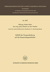 Einfluß der Vorgarndrehung auf die Gespinsteigenschaften