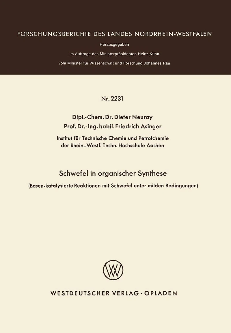 Schwefel in organischer Synthese: (Basen-katalysierte Reaktionen mit Schwefel unter milden Bedingungen)