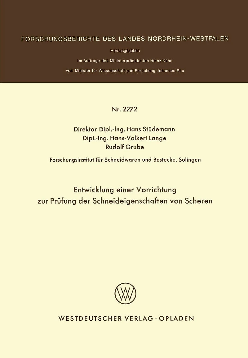 Entwicklung einer Vorrichtung zur Prüfung der Schneideigenschaften von Scheren