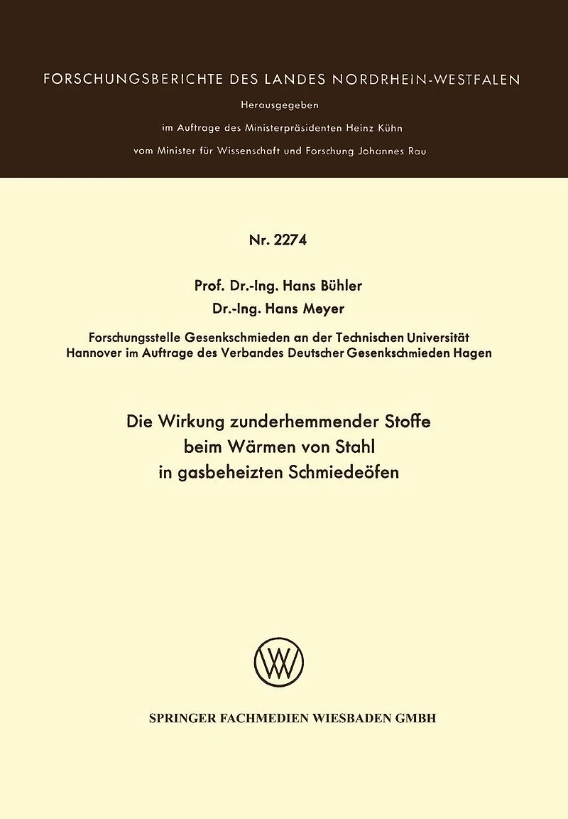 Die Wirkung zunderhemmender Stoffe beim Wärmen von Stahl in gasbeheizten Schmiedeöfen
