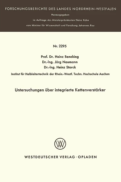 Untersuchungen über integrierte Kettenverstärker