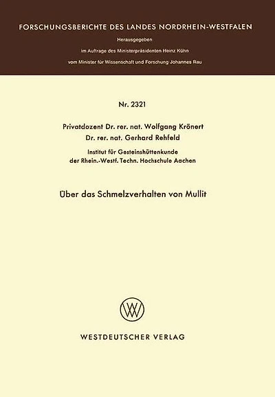 Über das Schmelzverhalten von Mullit