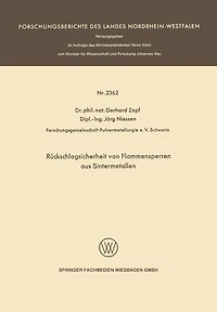 Rückschlagsicherheit von Flammensperren aus Sintermetallen