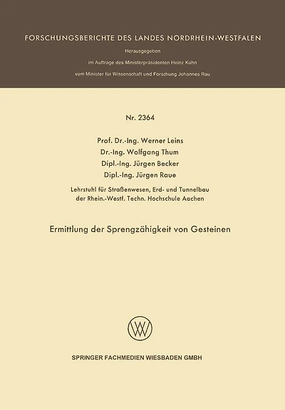 Ermittlung der Sprengzähigkeit von Gesteinen