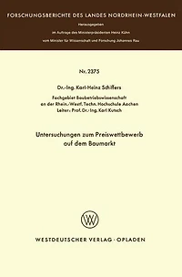 Untersuchungen zum Preiswettbewerb auf dem Baumarkt