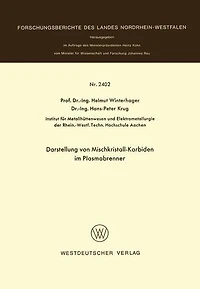 Darstellung von Mischkristall-Karbiden im Plasmabrenner