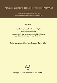 Untersuchungen über bandagierte Zahnräder