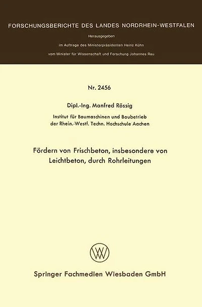 Fördern von Frischbeton, insbesondere von Leichtbeton, durch Rohrleitungen