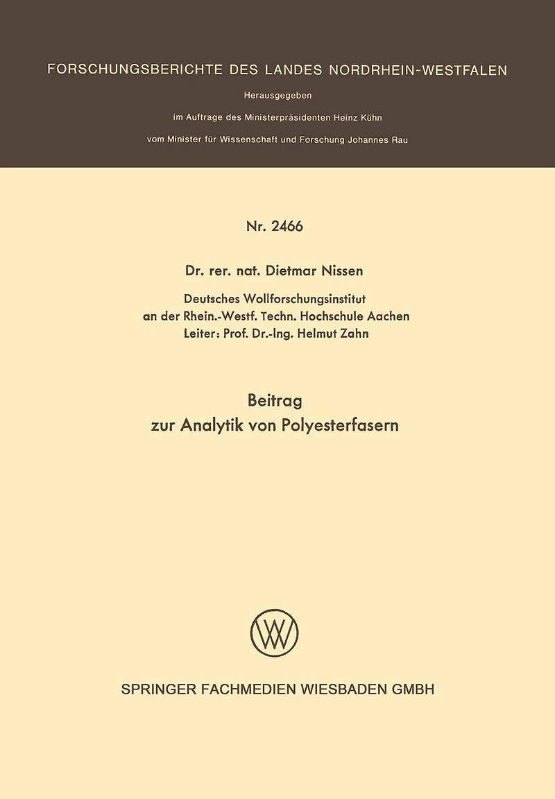 Beitrag zur Analytik von Polyesterfasern