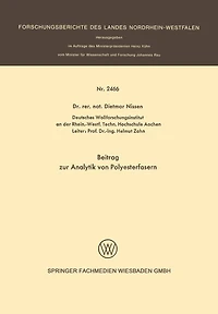 Beitrag zur Analytik von Polyesterfasern