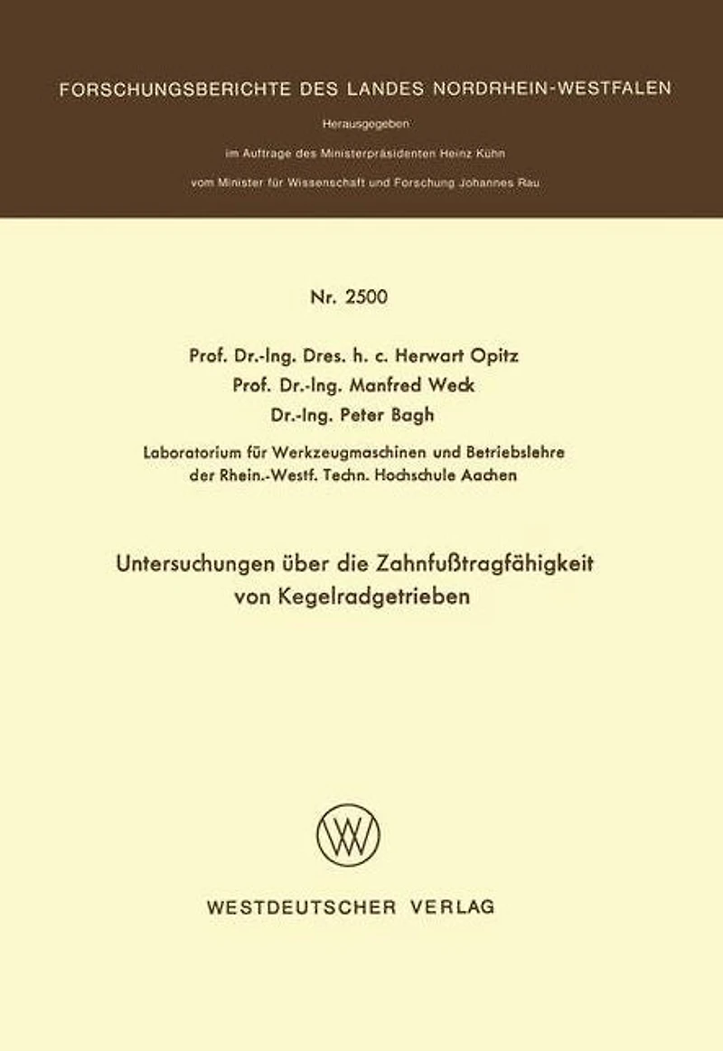 Untersuchungen über die Zahnfußtragfähigkeit von Kegelradgetrieben