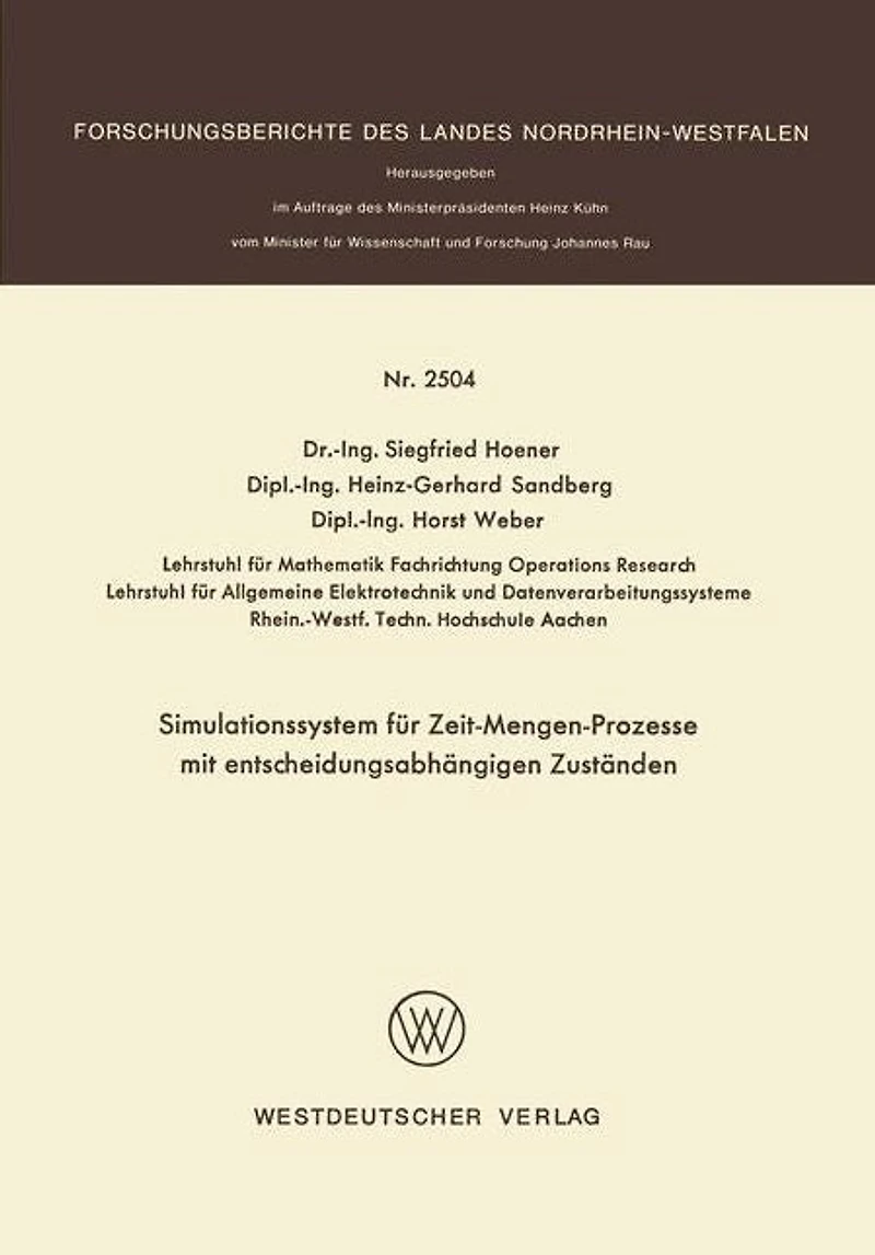 Simulationssystem für Zeit-Mengen-Prozesse mit entscheidungsabhängigen Zuständen