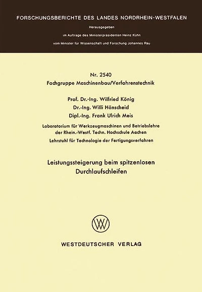 Leistungssteigerung beim spitzenlosen Durchlaufschleifen