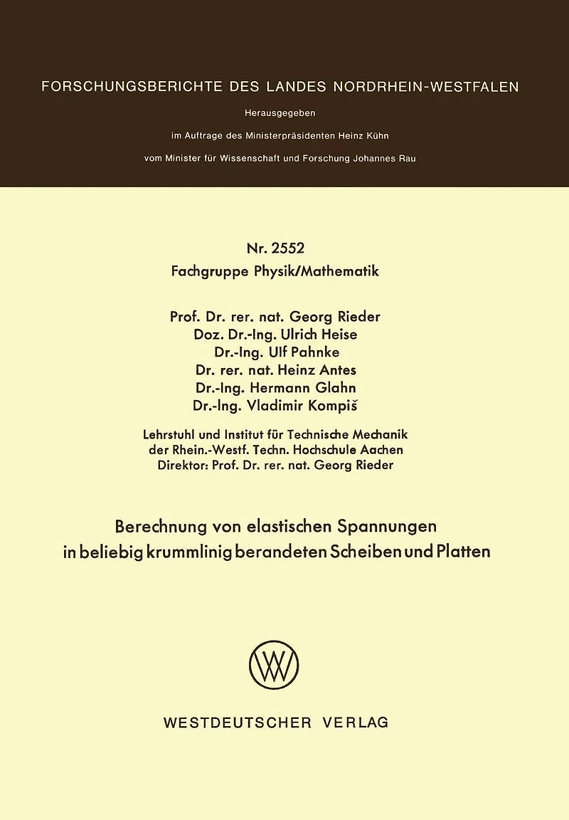 Berechnung von elastischen Spannungen in beliebig krummlinig berandeten Scheiben und Platten