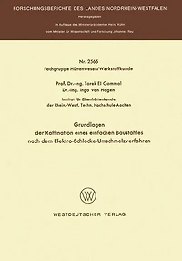 Grundlagen der Raffination eines einfachen Baustahles nach dem Elektro-Schlacke-Umschmelzverfahren