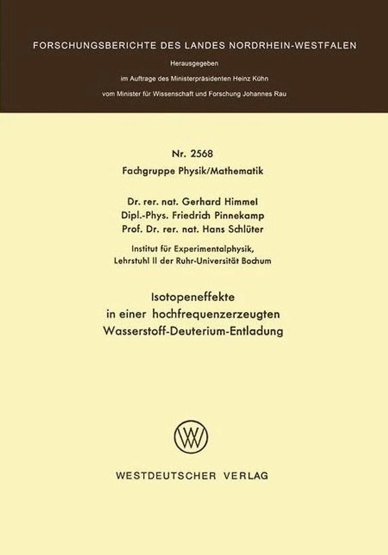 Isotopeneffekte in einer hochfrequenzerzeugten Wasserstoff-Deuterium-Entladung