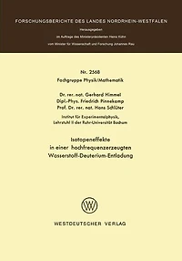 Isotopeneffekte in einer hochfrequenzerzeugten Wasserstoff-Deuterium-Entladung