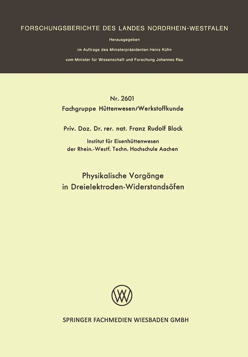 Physikalische Vorgänge in Dreielektroden-Widerstandsöfen