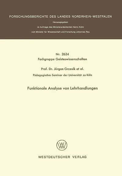 Funktionale Analyse von Lehrhandlungen
