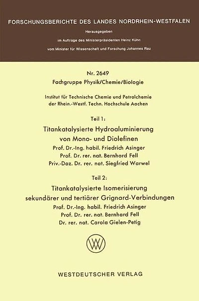 Teil 1: Titankatalysierte Hydroaluminierung von Mono- und Diolefinen. Teil 2: Titankatalysierte Isomerisierung sekundärer und tertiärer Grignardverbindungen