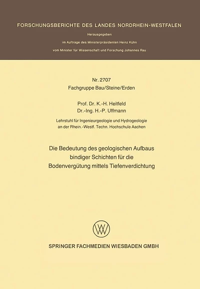 Die Bedeutung des geologischen Aufbaus bindiger Schichten für die Bodenvergütung mittels Tiefenverdichtung