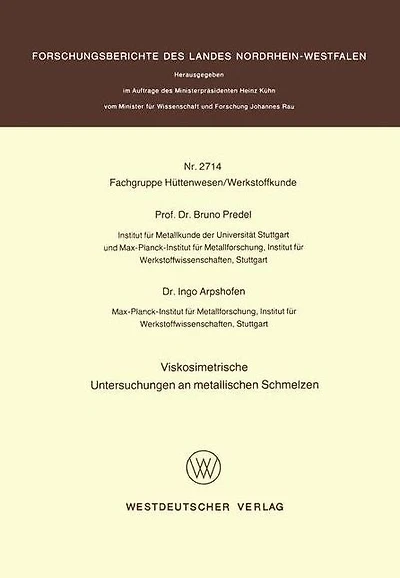 Viskosimetrische Untersuchungen an metallischen Schmelzen