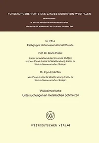 Viskosimetrische Untersuchungen an metallischen Schmelzen