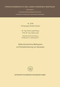 Zeitkontinuierliches Meßsystem zur Charakterisierung von Aerosolen