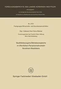 Qualitätsbezogene Betriebsvergleiche im öffentlichen Personennahverkehr Nordrhein-Westfalens