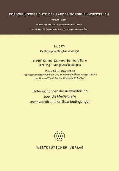 Untersuchungen der Kraftverteilung über die Meißelbreite unter verschiedenen Spanbedingungen