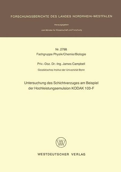 Untersuchung des Schichtverzuges am Beispiel der Hochleistungsemulsion KODAK 103-F