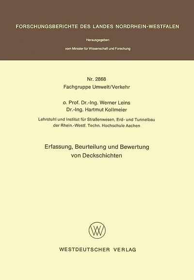 Erfassung, Beurteilung und Bewertung von Deckschichten