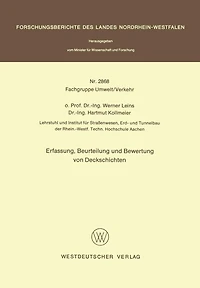 Erfassung, Beurteilung und Bewertung von Deckschichten