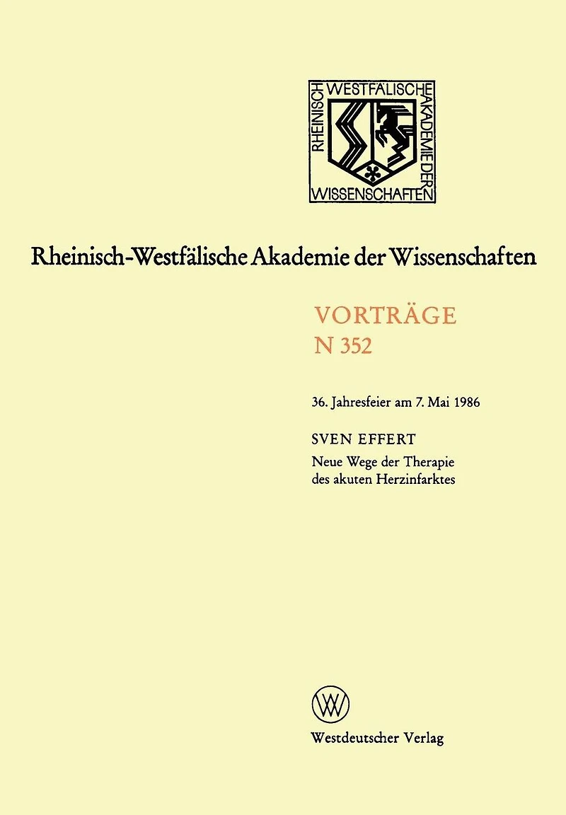 Neue Wege der Therapie des akuten Herzinfarktes: 36. Jahresfeier am 7.Mai 1986
