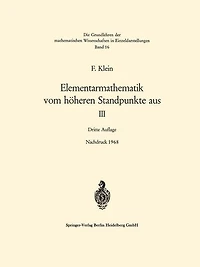 Elementarmathematik vom höheren Standpunkte aus, III: Präzisions- und Approximationsmathematik