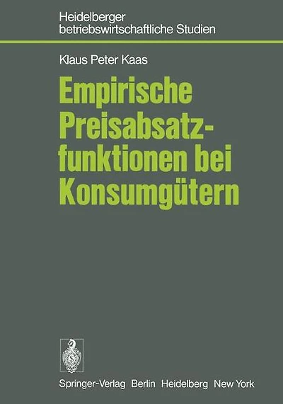 Empirische Preisabsatzfunktionen bei Konsumgütern