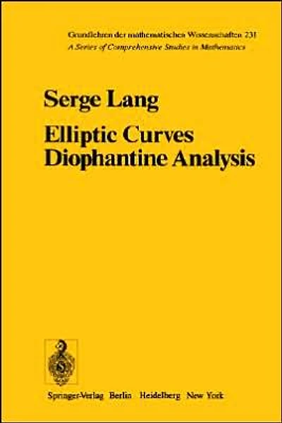 Elliptic Curves: Diophantine Analysis
