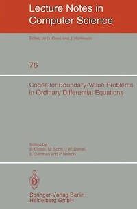 Codes for Boundary-Value Problems in Ordinary Differential Equations: Proceedings of a Working Conference, May 14-17, 1978