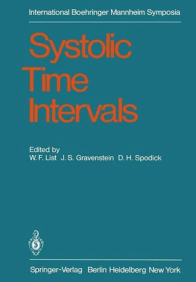 Systolic Time Intervals: International Symposium, Graz, Austria September 1-2, 1978