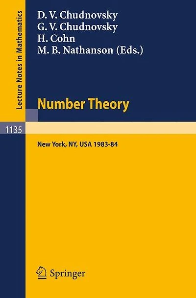 Number Theory: A Seminar held at the Graduate School and University Center of the City University of New York 1983-84