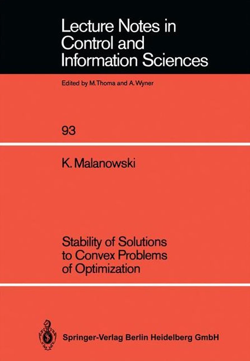 Stability of Solutions to Convex Problems of Optimization