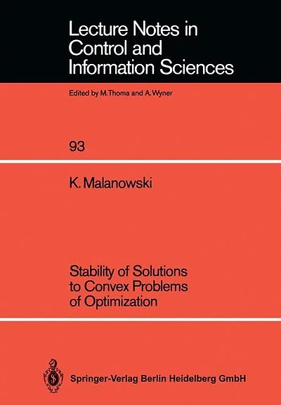 Stability of Solutions to Convex Problems of Optimization