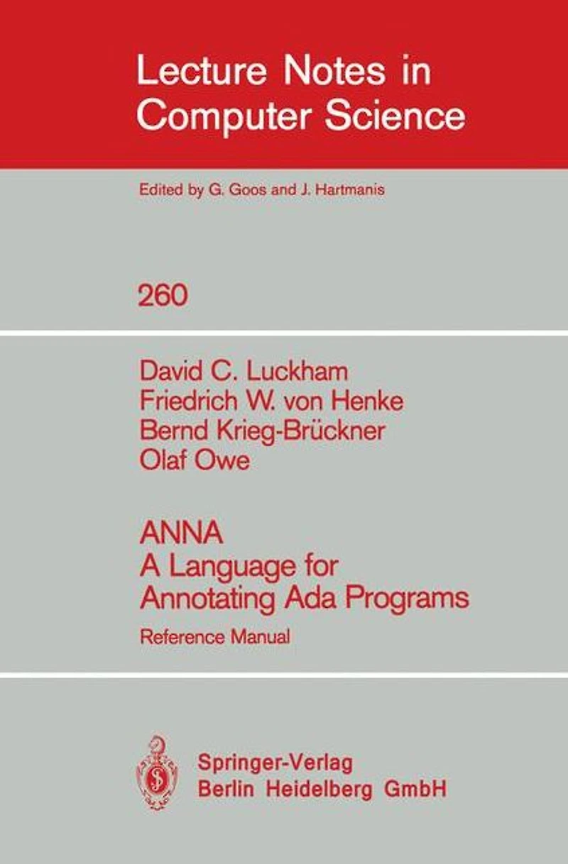 ANNA A Language for Annotating Ada Programs: Reference Manual